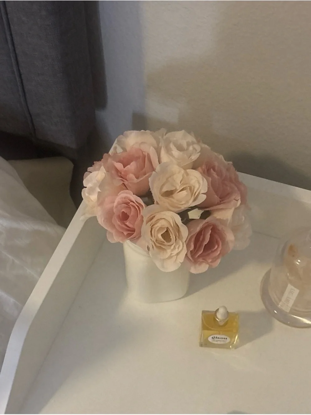 Blush & Cream Artificial Rose Bouquet -